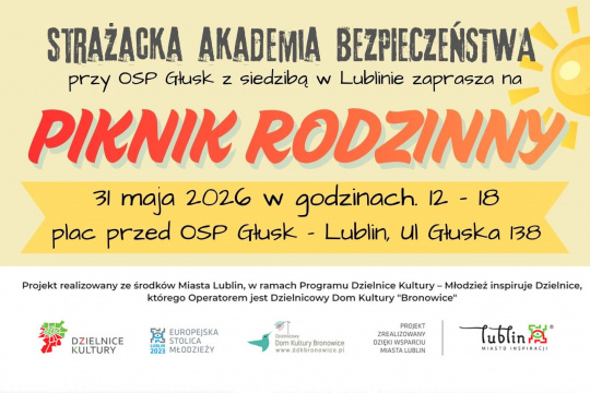 Plakat Strażackiej Akademia Bezpieczeństwa Dzielnice Kultury
