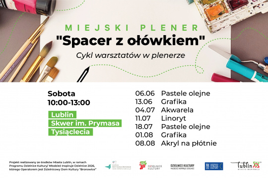 Miejski plener-spacer z ołówkiem